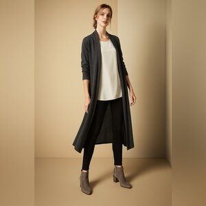 Eileen Fisher Washable Wool Crepe Kimono Duster